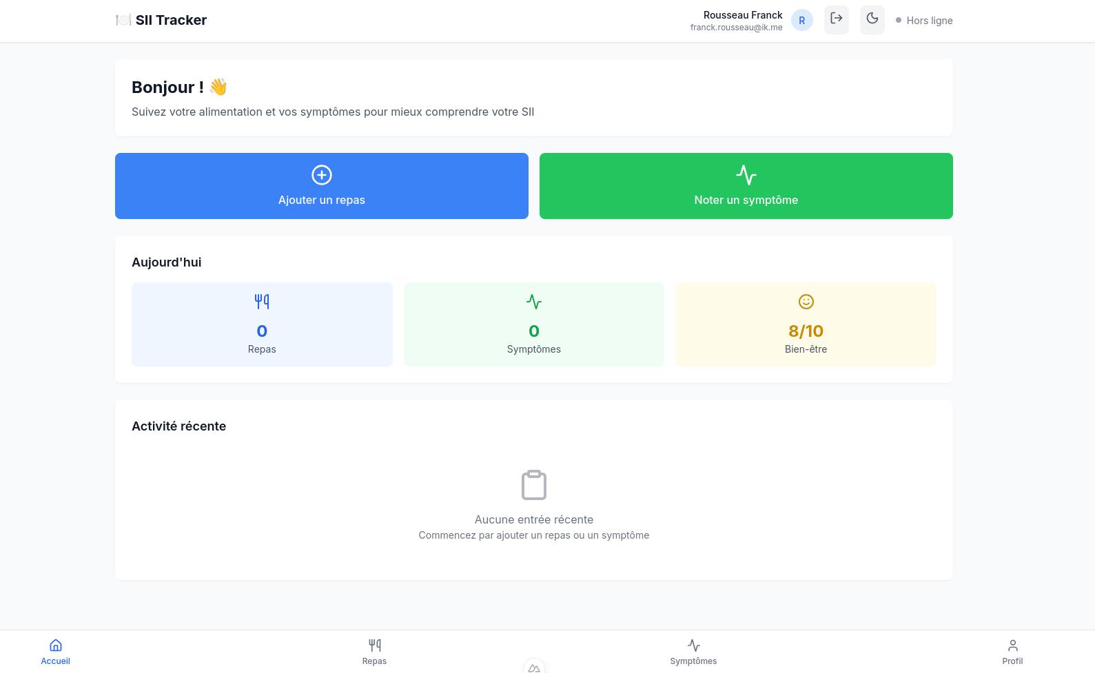 SII App - Suivi alimentaire pour maladies chroniques